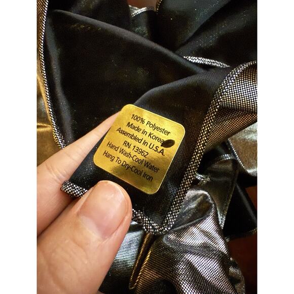 Silver Liquid Turban Hat And Reversible Scarf - Picture 4 of 4